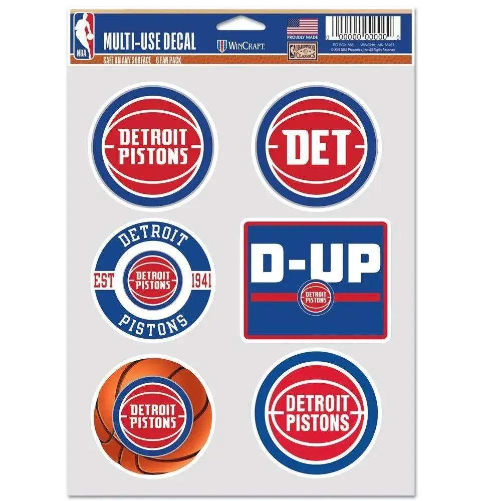 Detroit Pistons Multi Use Fan Decal 6 Pack By Wincraft - ToylandEU™