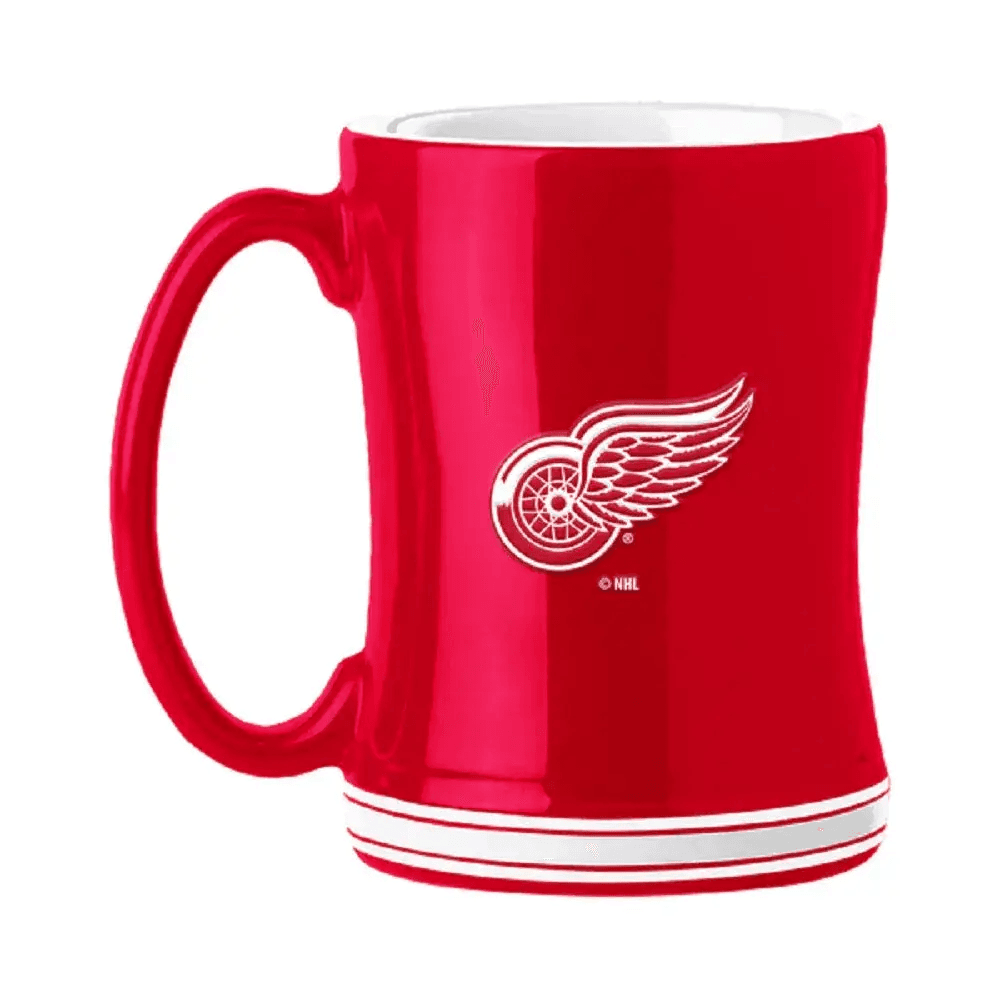 Detroit Red Wings Coffee Mug 14oz Sculpted Relief Color - ToylandEU™