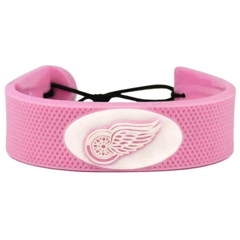 Detroit Red Wings Leather Bracelet Pink Hockey Accessory - ToylandEU™