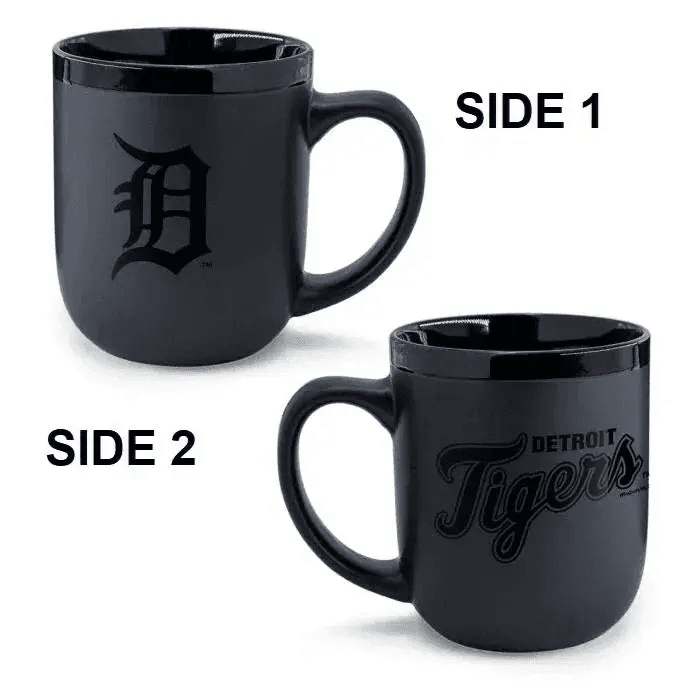 Detroit Tigers Coffee Mug 17oz Matte Black Ceramic Cup - ToylandEU™