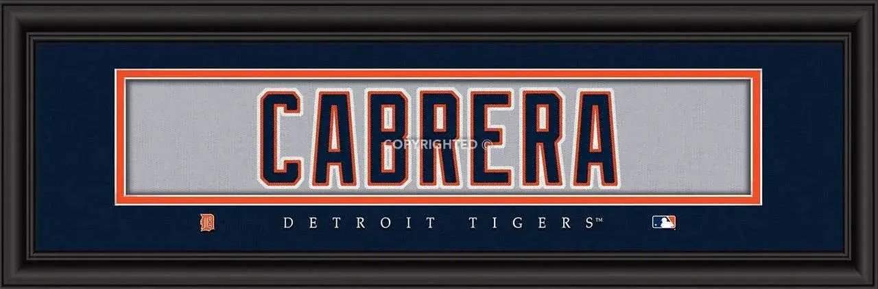 Detroit Tigers Miguel Cabrera Print Framed 8 by 24 Inches - ToylandEU