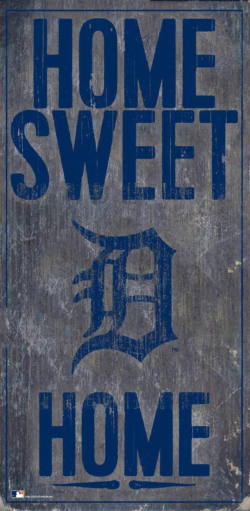 Detroit Tigers Wood Sign 6x12 Home Sweet Home Design - ToylandEU™