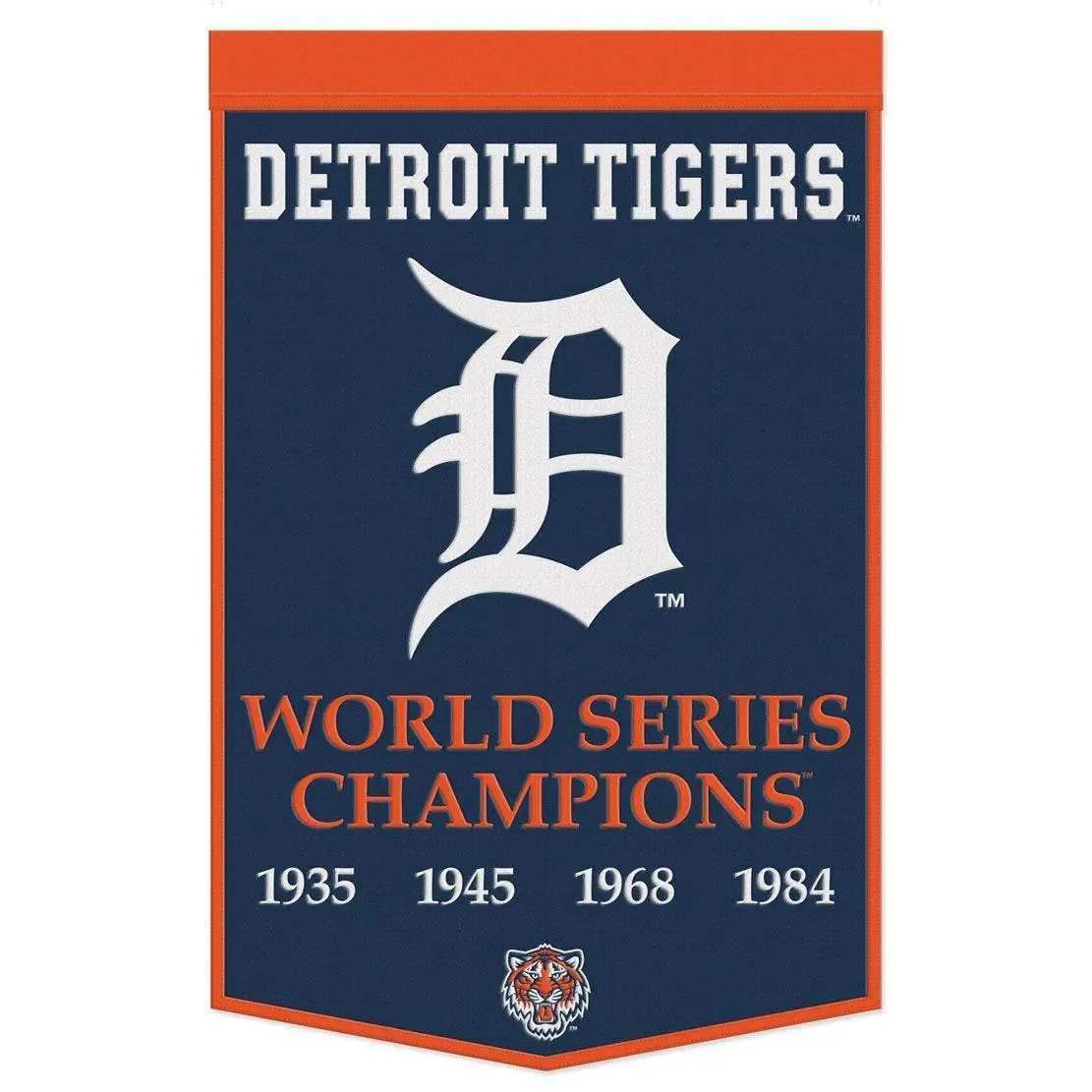 Detroit Tigers Wool Banner 24x38 Dynasty Champ Design - ToylandEU™
