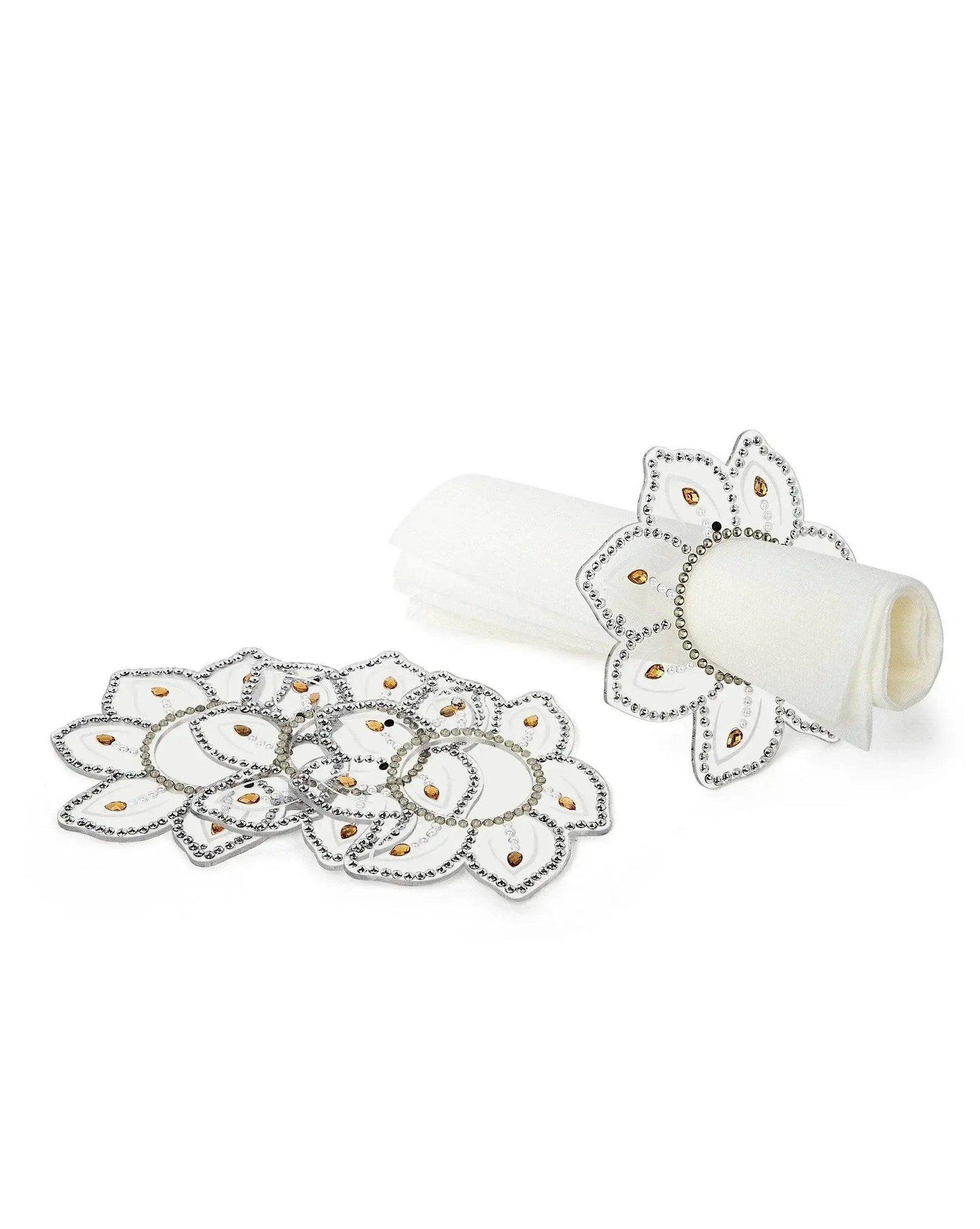 Diamond Art Lucite Napkin Rings Craft Kit 4 Pack - ToylandEU™