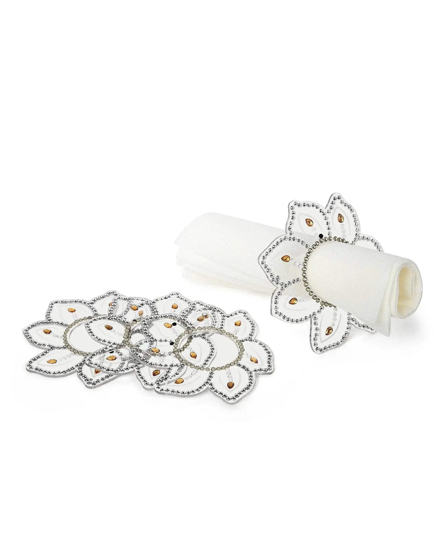 Diamond Art Lucite Napkin Rings Craft Kit For Sparkling Tables - ToylandEU