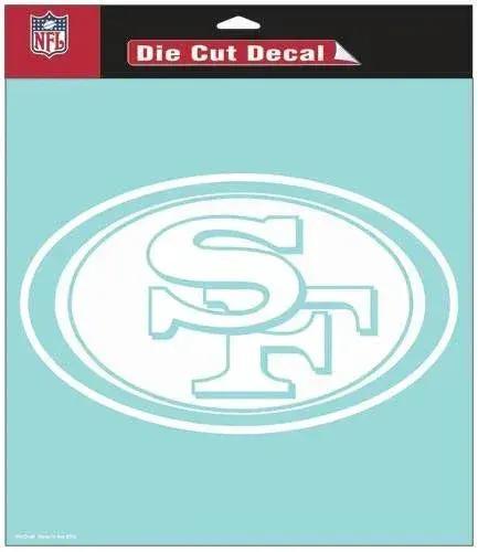 San Francisco 49ers Decal 8x8 Die Cut White - ToylandEU™