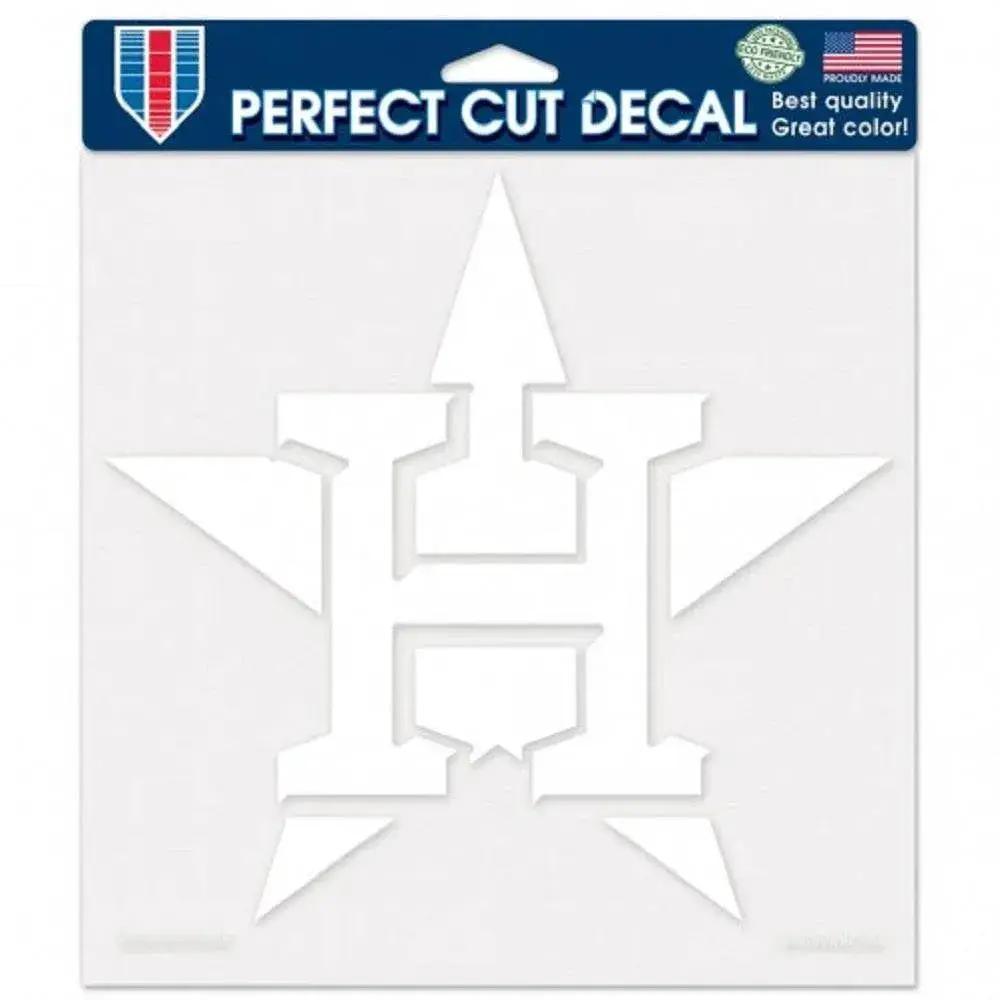 Houston Astros White 8x8 Die Cut Vinyl Decal For Cars - ToylandEU™