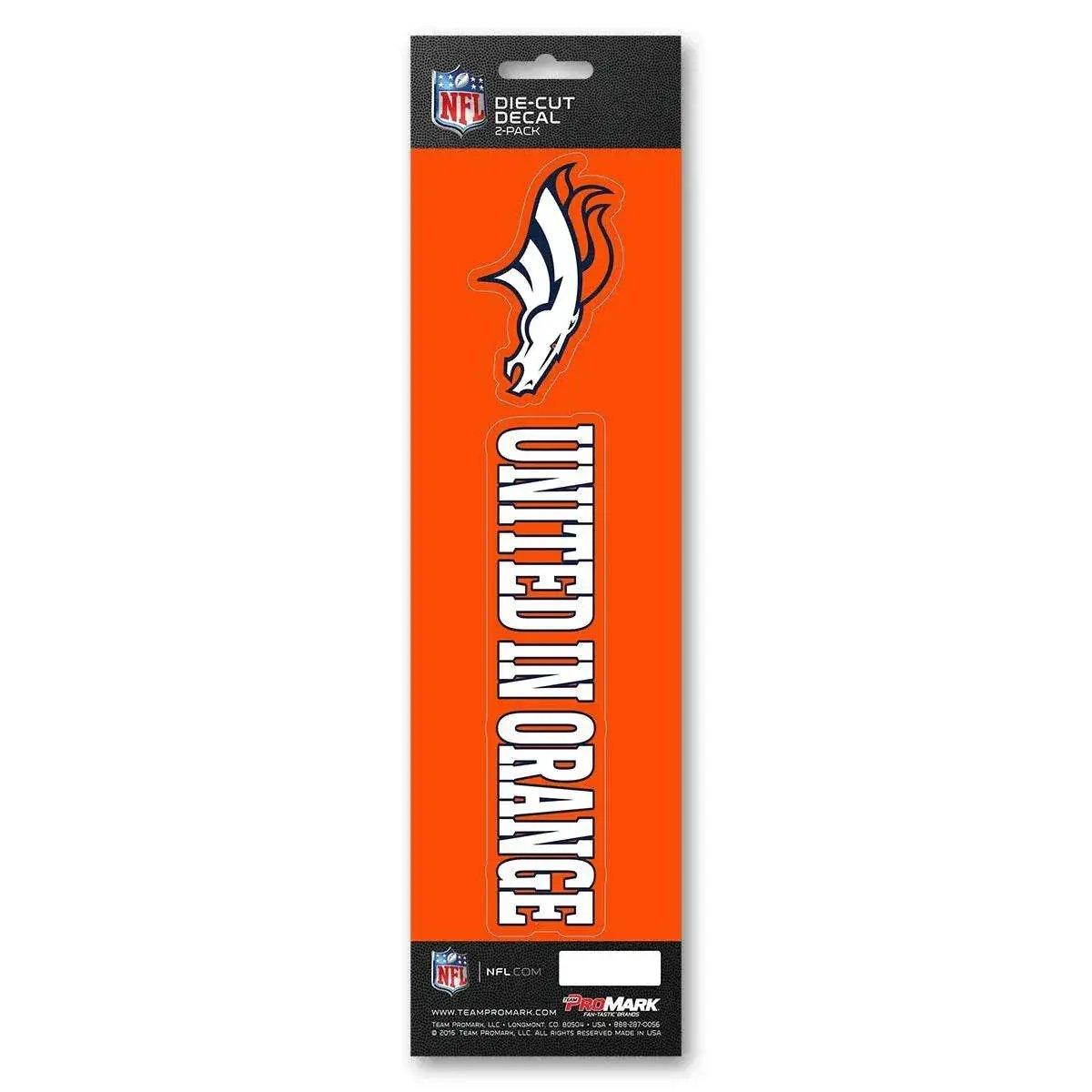 Denver Broncos Die Cut Decal Slogan Pack UV Laminated - ToylandEU™