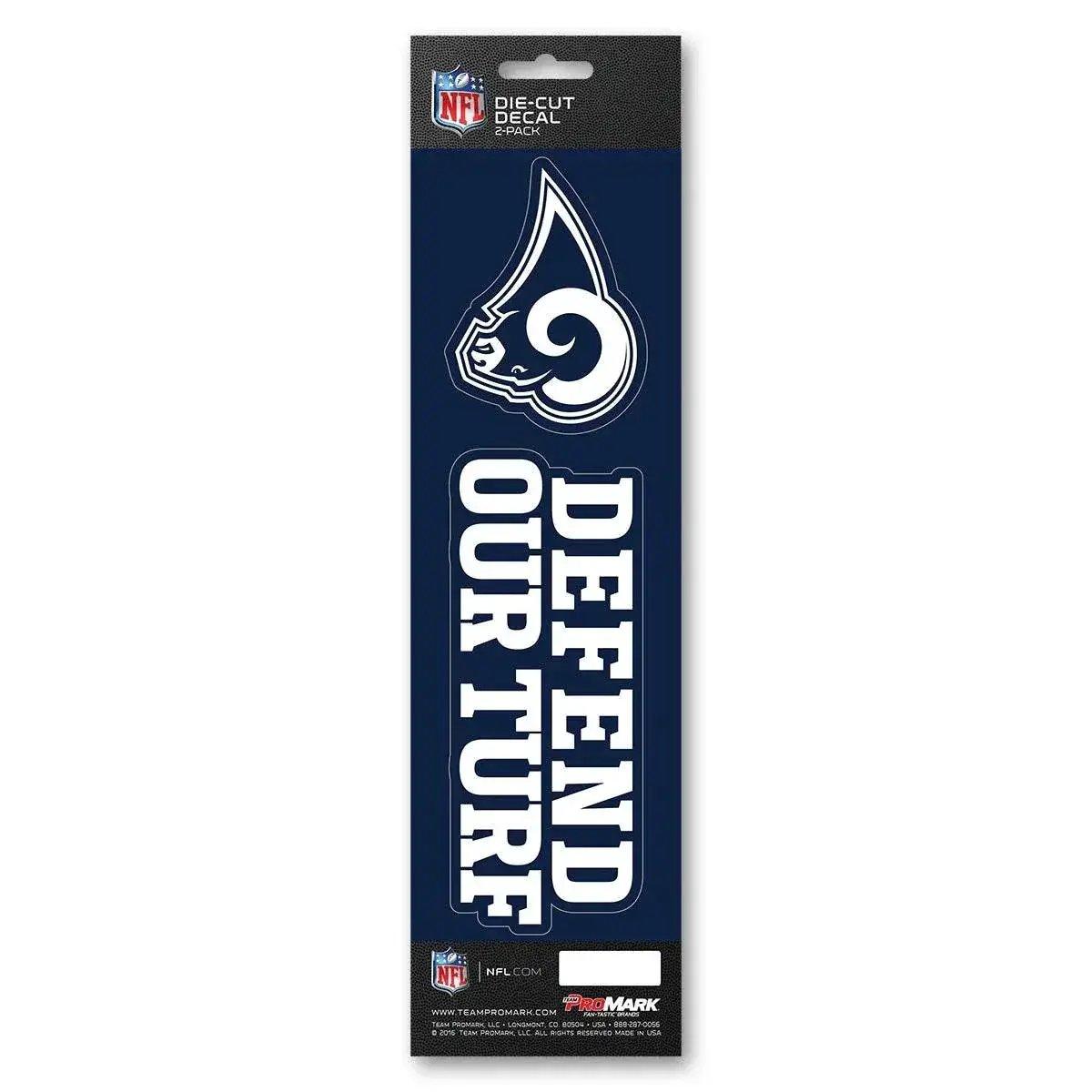 Los Angeles Rams Die Cut Decal Pack Logo Slogan UV Laminated - ToylandEU™