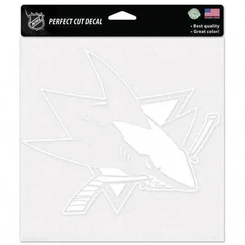 San Jose Sharks 8x8 White Die Cut Decal Vinyl Licensed - ToylandEU™