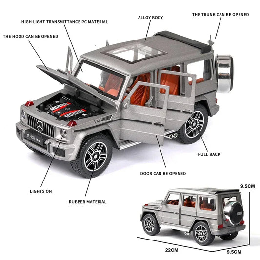 Diecast Alloy 1 To 24 Mercedes Benz G63 AMG Off Road Model For Children - ToylandEU