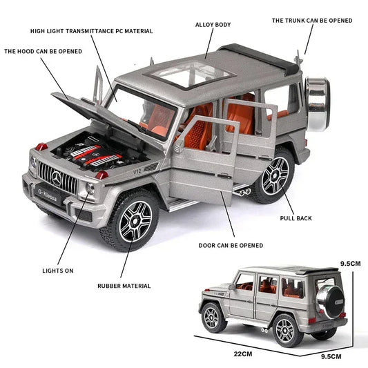 Diecast Alloy 1 To 24 Mercedes Benz G63 AMG Off Road Model For Children - ToylandEU
