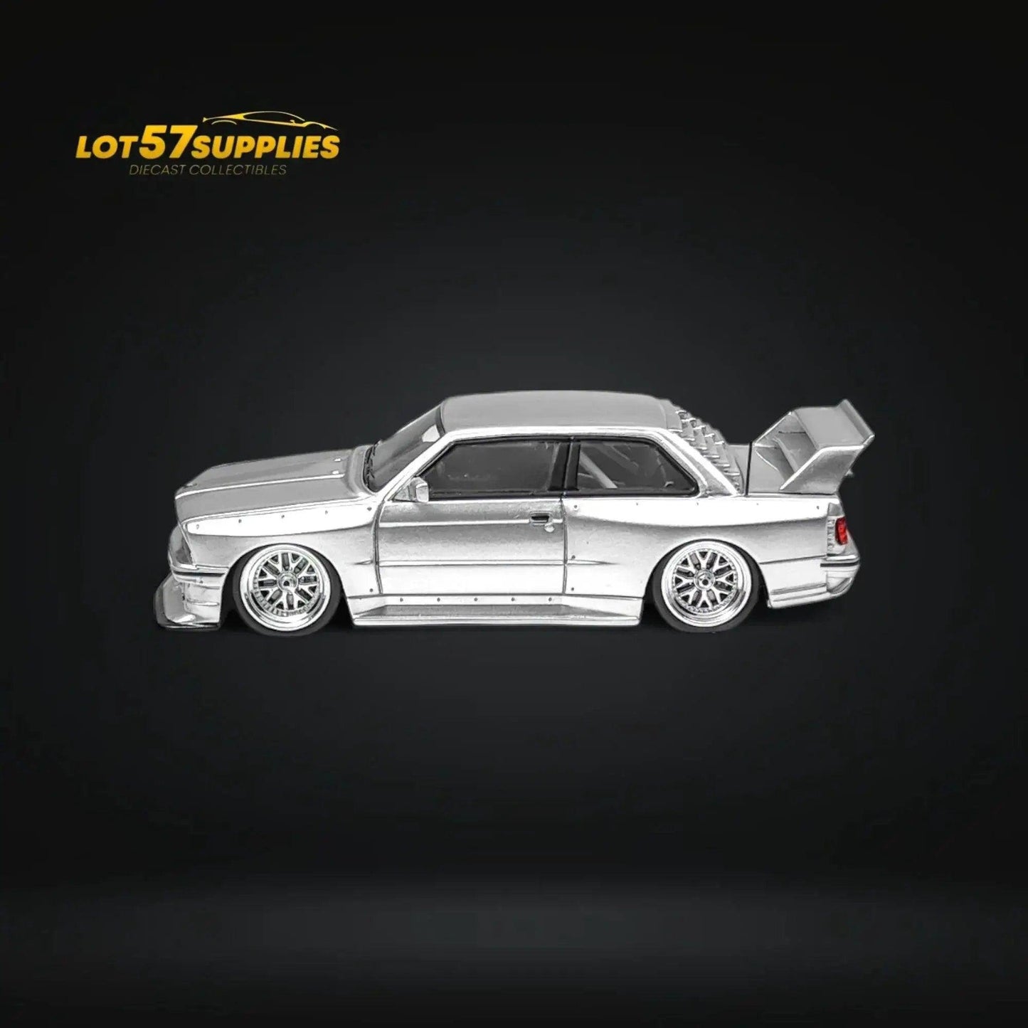 NA BMW E30 Wide-Body Silver 1:64 - ToylandEU™