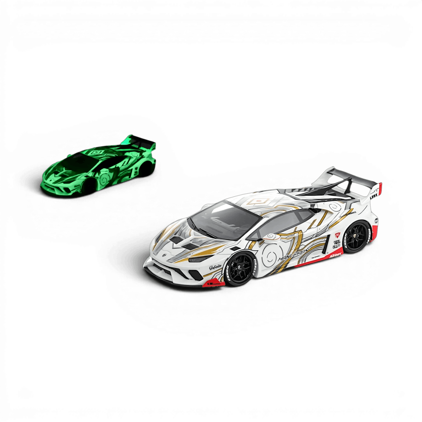 Diecast Car | Flame Lamborghini Huracan GT LP610 | Glow in dark