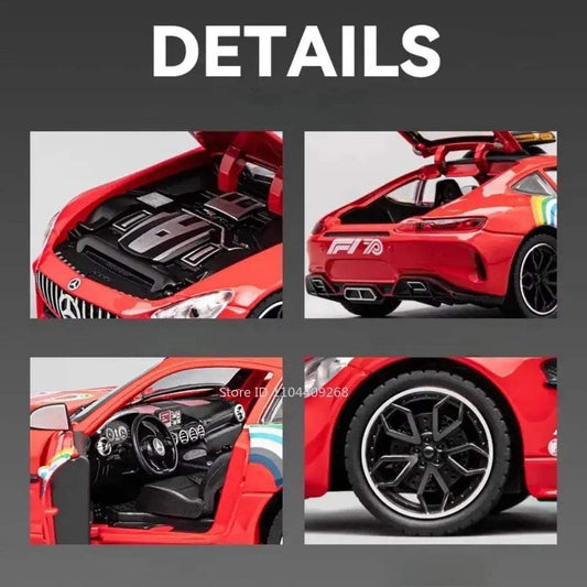 Diecast Car Model With Sound And Lights Doors Open - ToylandEU™