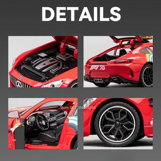 Diecast Car Model With Sound And Lights Including Doors Open - ToylandEU