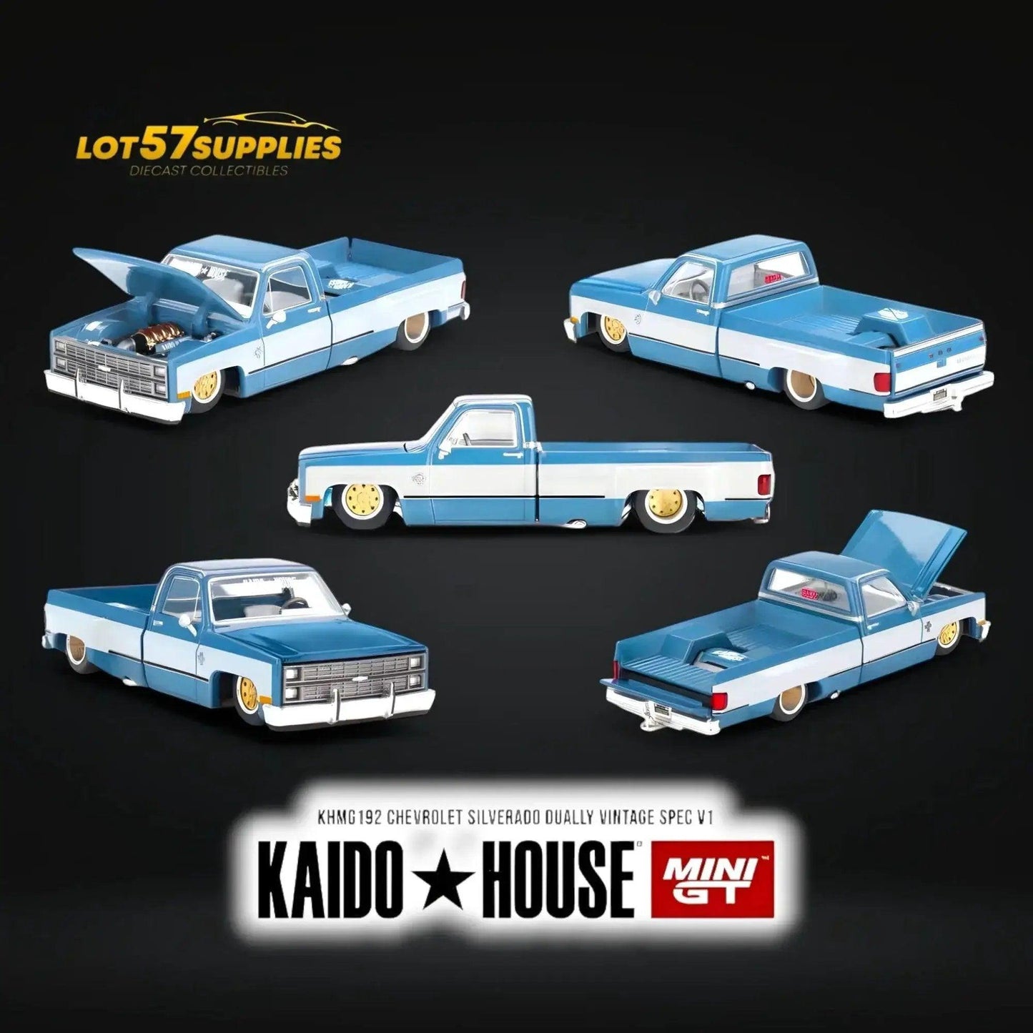 Mini GT x KAIDO Chevrolet Silverado Dually Vintage Spec V1 1:64 - ToylandEU™