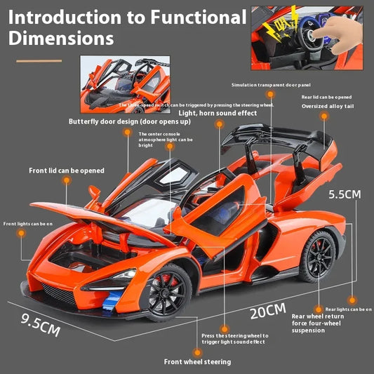 Diecast Model Car 1:24 Alloy McLaren Senna For Boys - ToylandEU