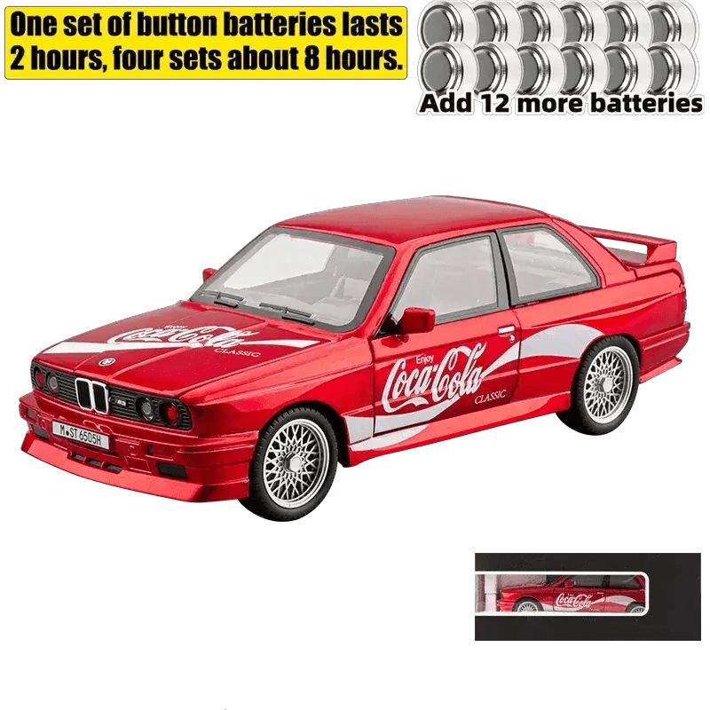 Diecast Model Car Coca Cola BMW M3 Sound And Light For Boys - ToylandEU