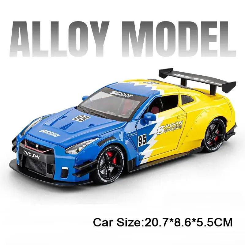 1to24 Diecast GTR R34 Race Car With Sound And Lights - ToylandEU™
