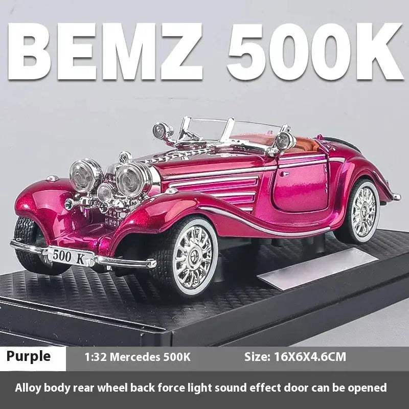 Diecast Model Car Mercedes 500K Sound And Light Gift For Boyfriend - ToylandEU