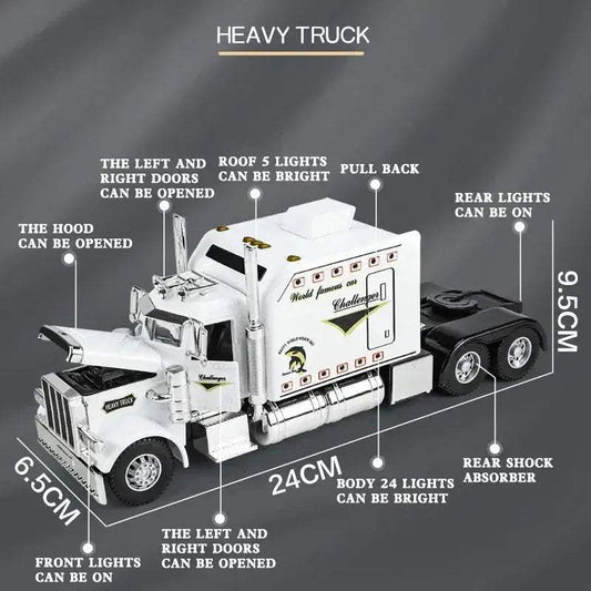 Diecast Peterbilt 389 Scale Model Truck with Open Doors for Collectors - ToylandEU