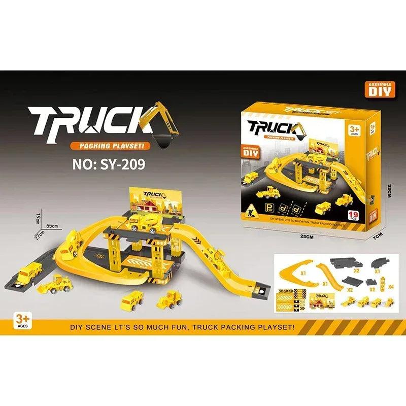 Diecast Police Cars Parking Track Set With Fire Engine - ToylandEU™