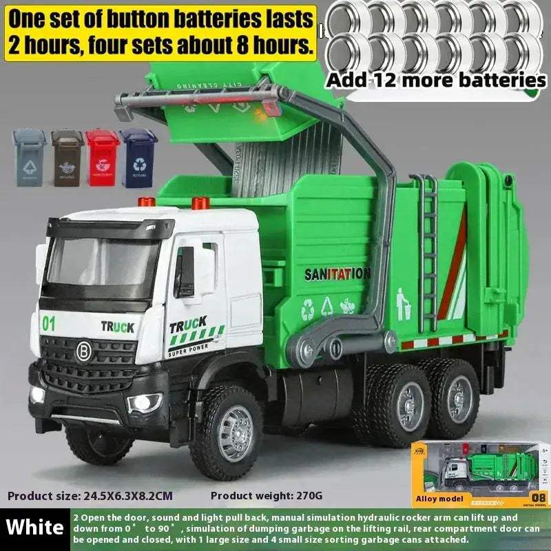 Diecast Truck 1:35 Urban Sanitation With Alloy Construction For Kids - ToylandEU