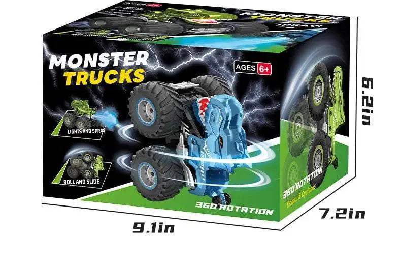 Dinosaur RC Car Remote Control Stunt Car with Lights - ToylandEU™