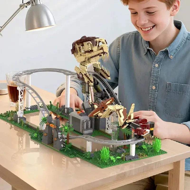 Dinosaur Roller Coaster Building Blocks Set For Kids Educational Fun - ToylandEU