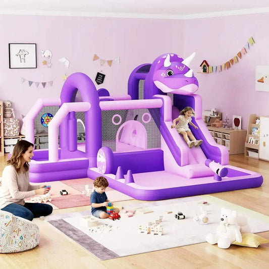 Dinosaur Themed Inflatable Bounce House Water Slide - ToylandEU™