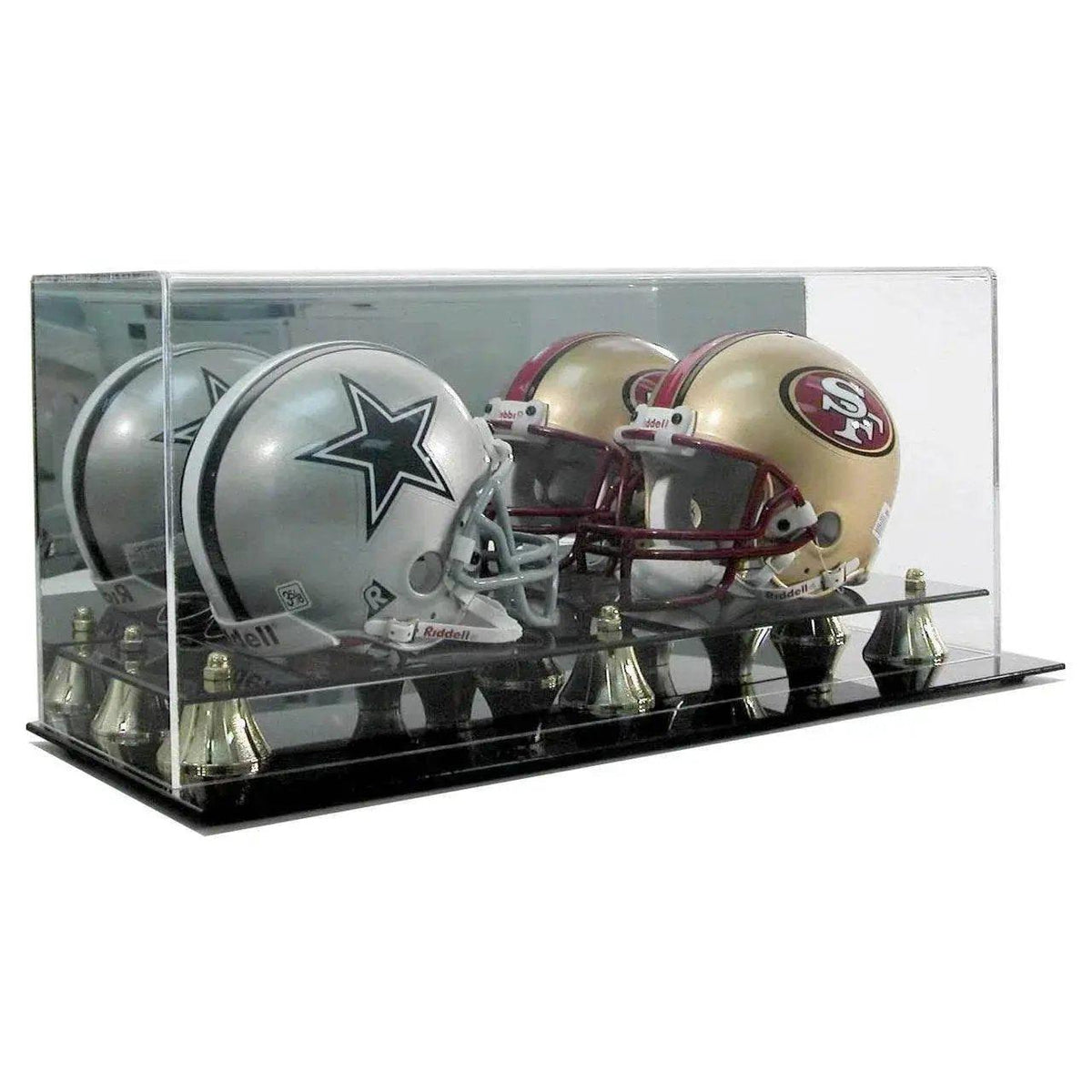 Mini Football Helmet Display Case With Double Mirror Back - ToylandEU™