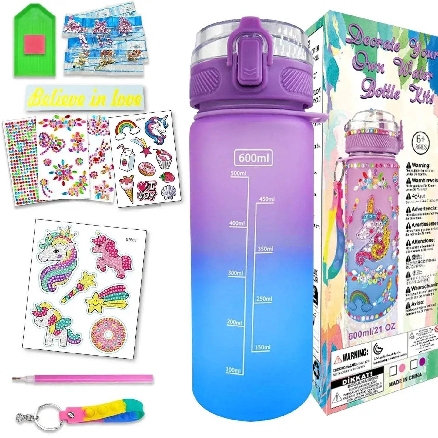 Diy Mermaid Water Bottle Decorating Kit For Girls Creative - ToylandEU
