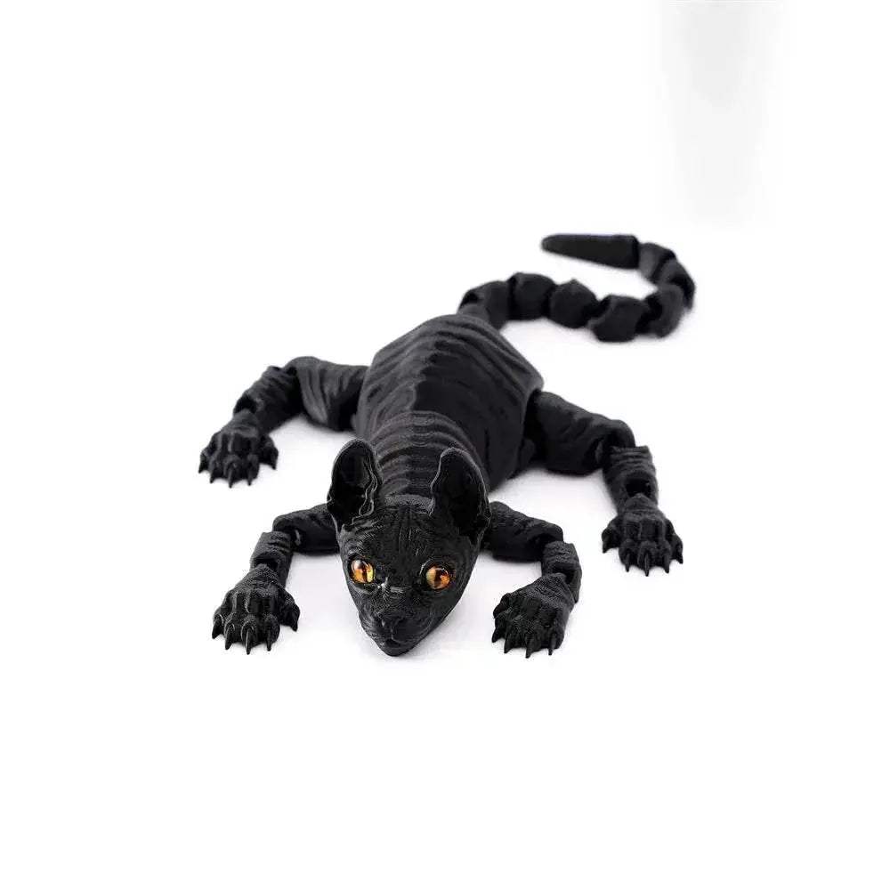 3D Printed Miniature Hairless Cat Model Doll Toy Figurine - ToylandEU™