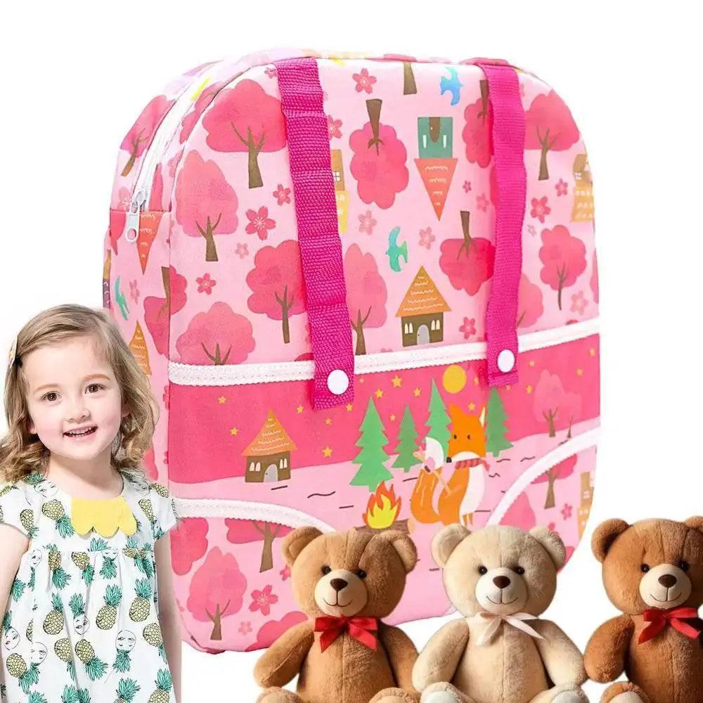 Doll Carrier Backpack for Front and Back Use - Fun Accessories with Storage for American Baby Dolls - ToylandEU™