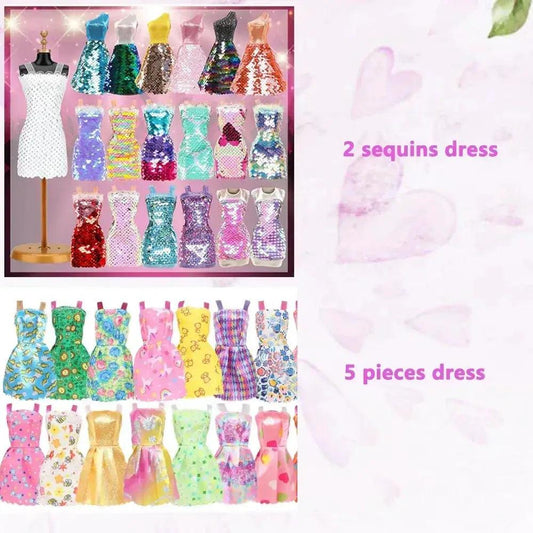 Doll Clothes Set 23 Piece Mermaid Dress Gift Ready - ToylandEU™