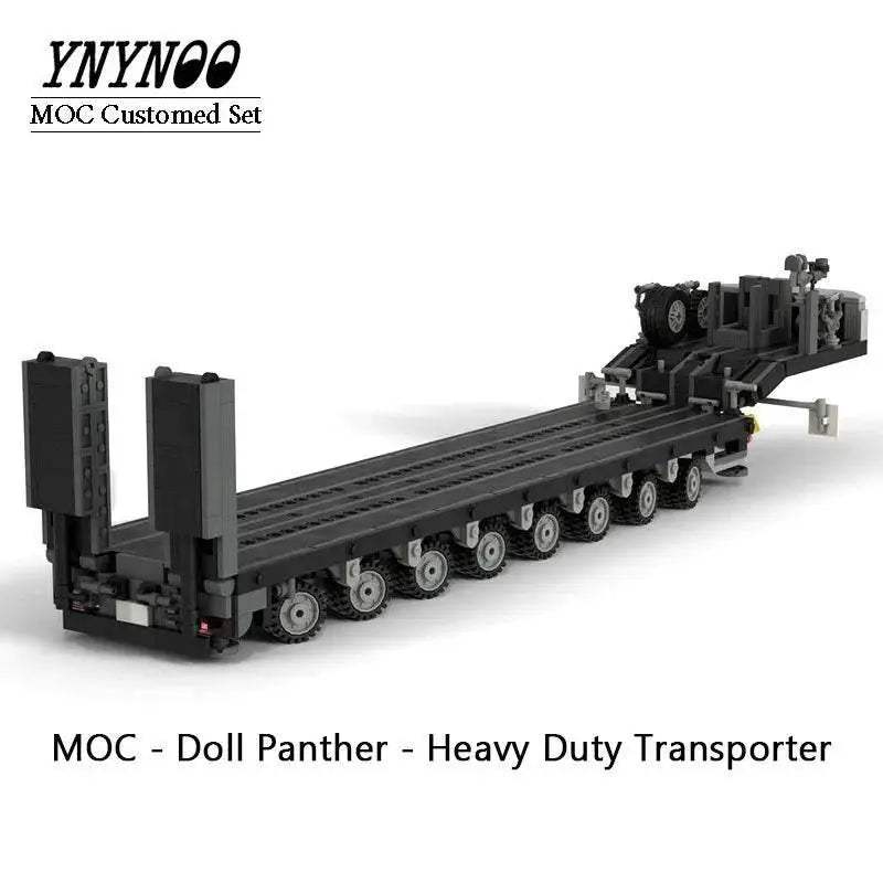Customed Doll Panther Heavy Duty Transporter MOC Low Loader Trailer Children Toys Building Bricks MOC - ToylandEU™