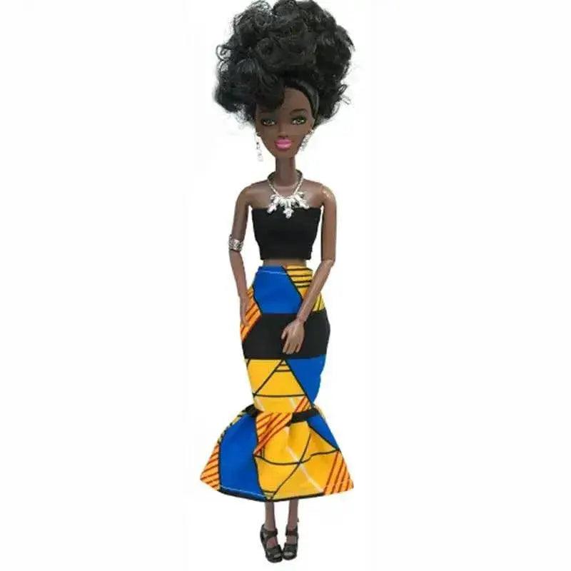 Female Black Doll 30cm Kawaii Items Fashion Long Hair Kids Toys Woman For DIY Children Game Birthday Present Girl - ToylandEU™