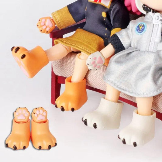 Doll Shoes 1:12 | Cat Claw Shoes 2Pcs | Toylandeu™