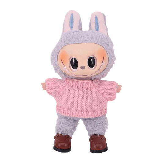 Doll Sweater Overall Shoes 3Pcs Set For Labubu Clothes - ToylandEU