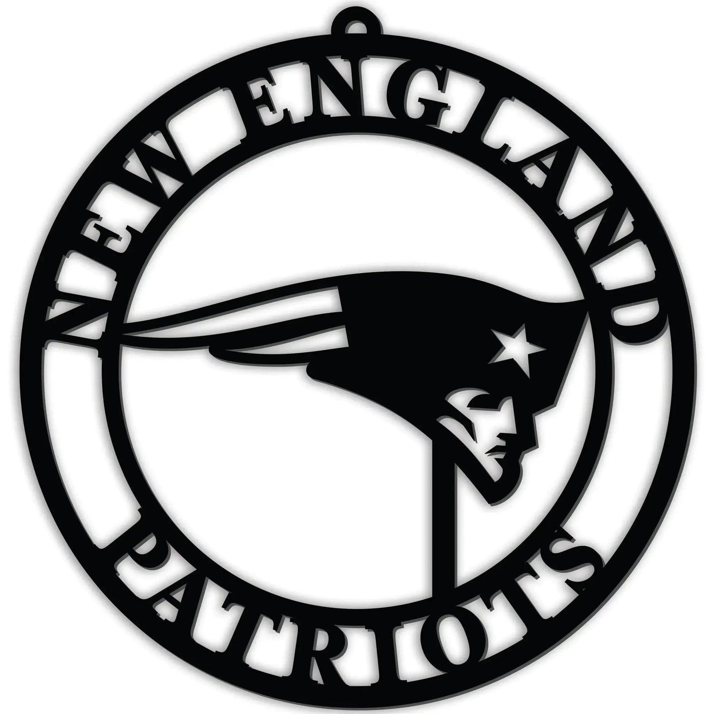 New England Patriots Door Hanger 16 Inch PVC Black Logo - ToylandEU™