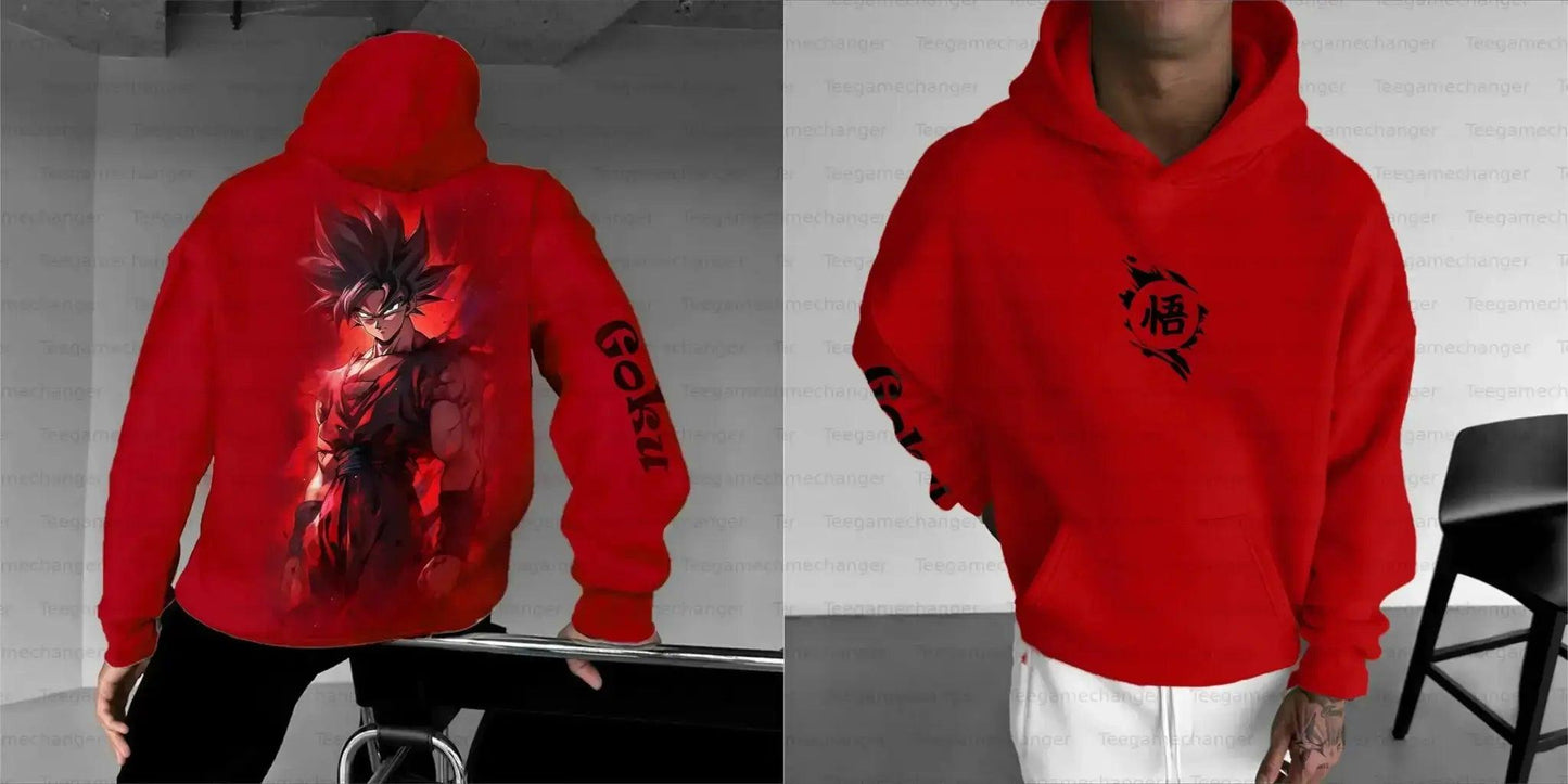 Dragon Ball Goku Red Hoodie Unisex Cosplay Set Bandai - ToylandEU™