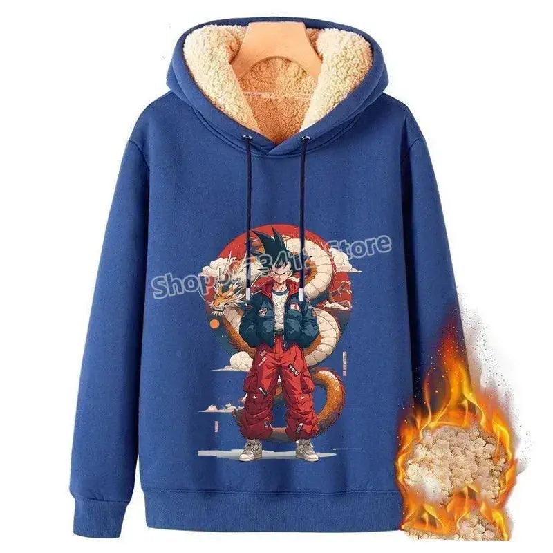 Dragon Ball Z Fleece Lined Hoodie Goku Winter Warmth - ToylandEU™
