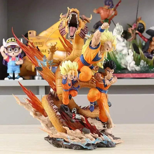Dragon Ball Z Goku Gohan Goten Anime Figure, Super Saiyan 3 Ultimate Figurine Form 28 CM - ToylandEU™