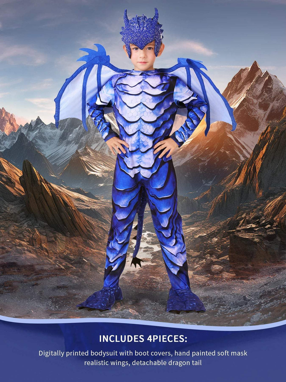 Dragon Knight Jumpsuit | Frost Blue | Toylandeu™