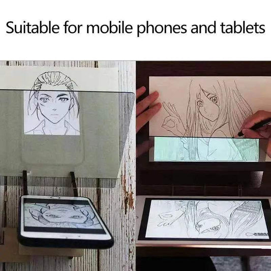 Drawing Projection Copying Board Learning Drawing Tools Table Sketching Optical Board for Universal Mobile Phone - ToylandEU