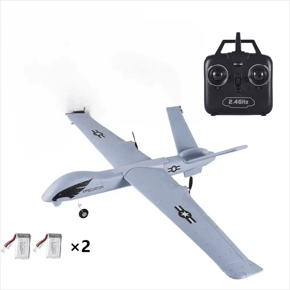Dual Motor RC Airplane Kit with Remote Control - DIY Foam Glider Toy - ToylandEU™