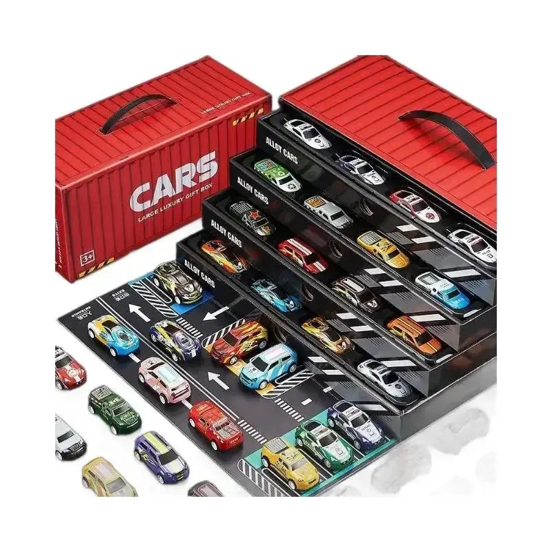 Durable Alloy Mini Car Toy Set With Dual Track Map - ToylandEU