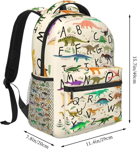 Durable Alphabet Dino Backpack 16in Daypack Toyland EU - ToylandEU™