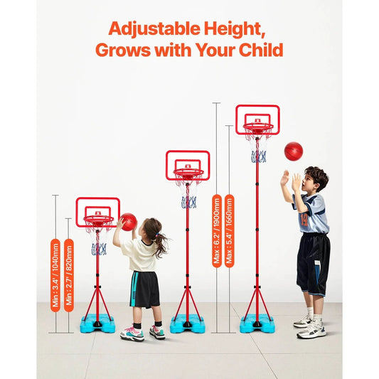 Durable Basketball Hoop Adjustable 104-190 Cm For Kids - ToylandEU